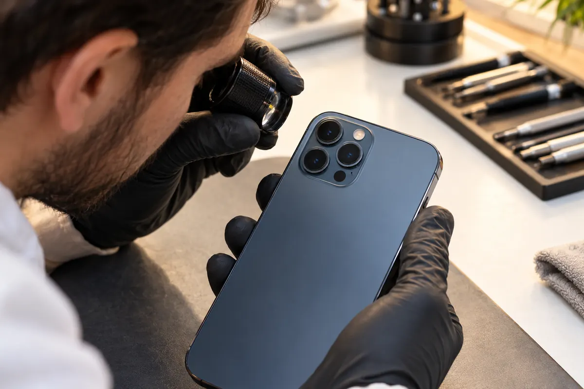 Oględziny trzech aparatów iPhone’a 12 Pro.