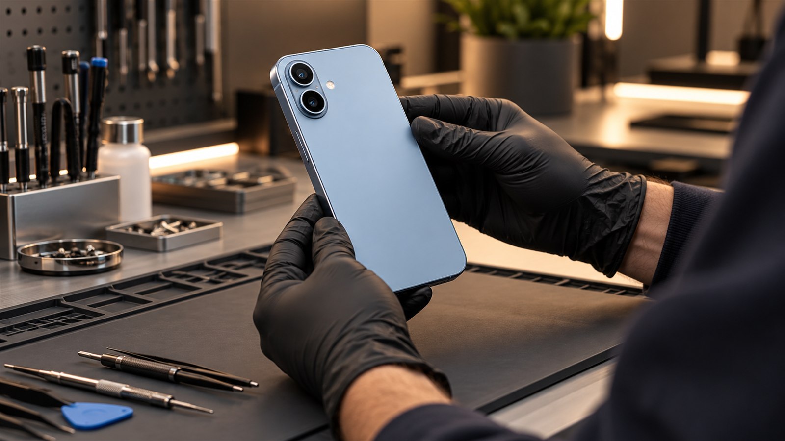 iPhone 17 na stanowisku serwisowym w Warszawie